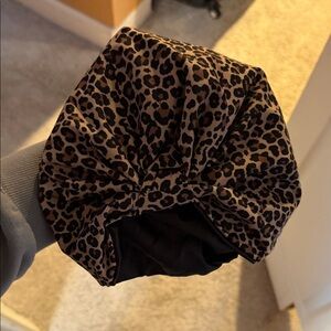 Leopard Print Hair Bonnet